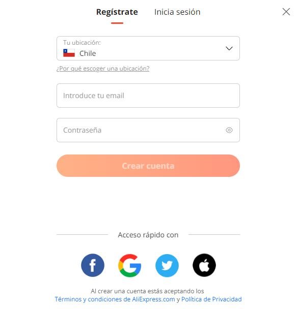 aprende a registrarse Alixpress