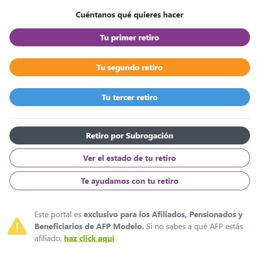 tercer retiro afp modelo