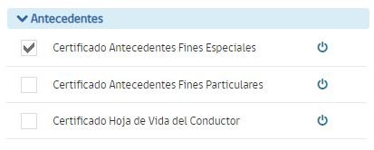 certificado de antecedentes para fines especiales